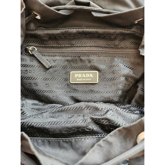 100% Authentic Prada Backpack Nylon Black Vintage With Authenticity - Picture 7 of 13